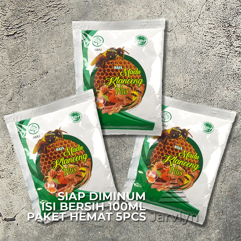 

JARVLYN - JAMU RAJA MADU KLANCENG PLUS 100 ML PAKET 5 SACHET SIAP MINUM SASET PEGAL LINU LEMAH LETIH LESU ASAM URAT NYERI BADAN SENDI TULANG LUTUT REMATIK SEHAT RAGA