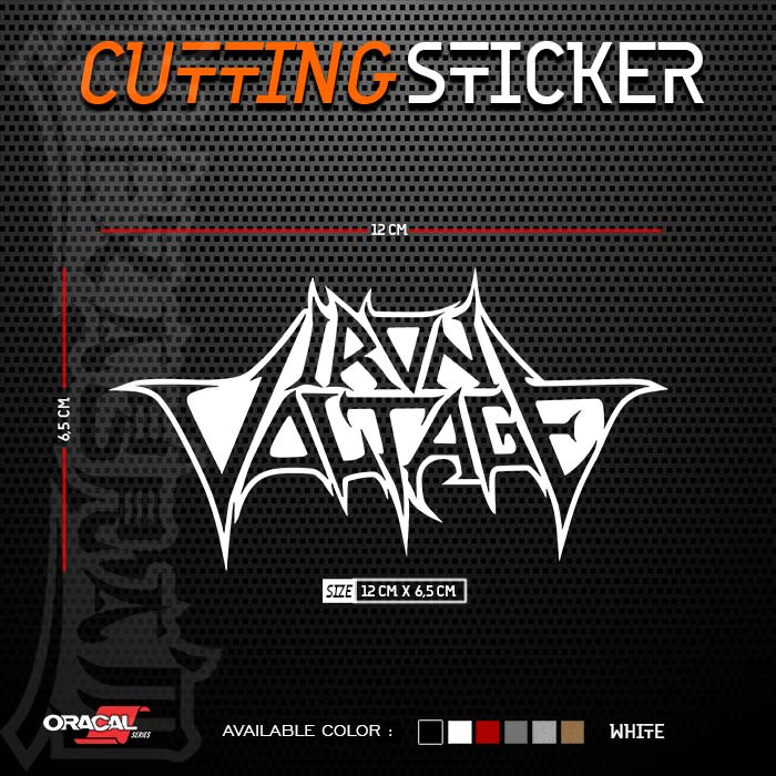 Cutting Sticker IRON VOLTAGE Band Logo | Stiker Cutting Logo Band Iron Voltage