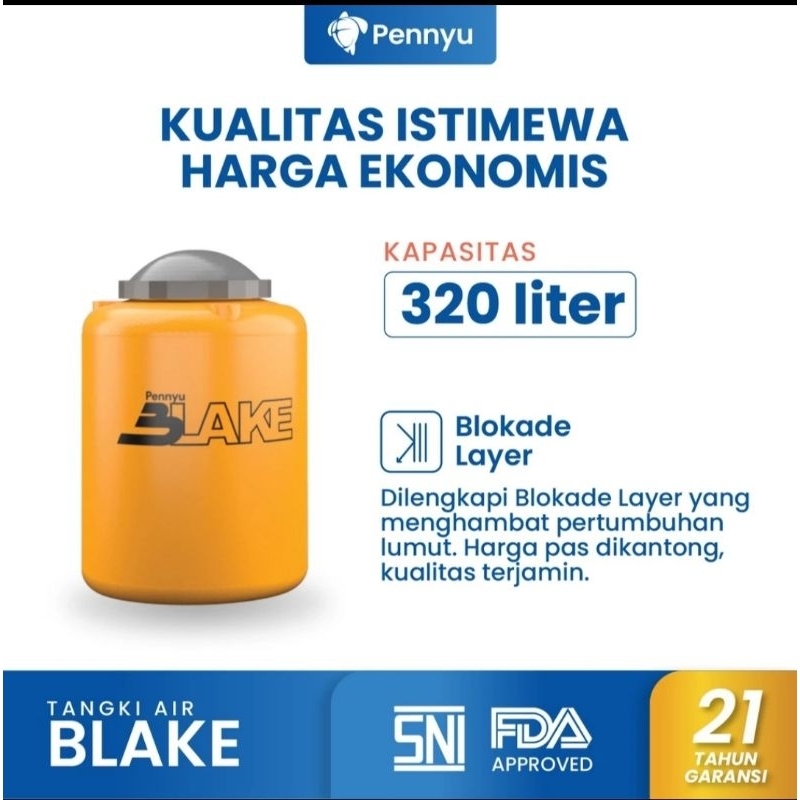 Tangki Air | Toren Air | Tandon Air Penyu Blake 320 Liter | Free Ongkir Jateng, DIY, Jatim