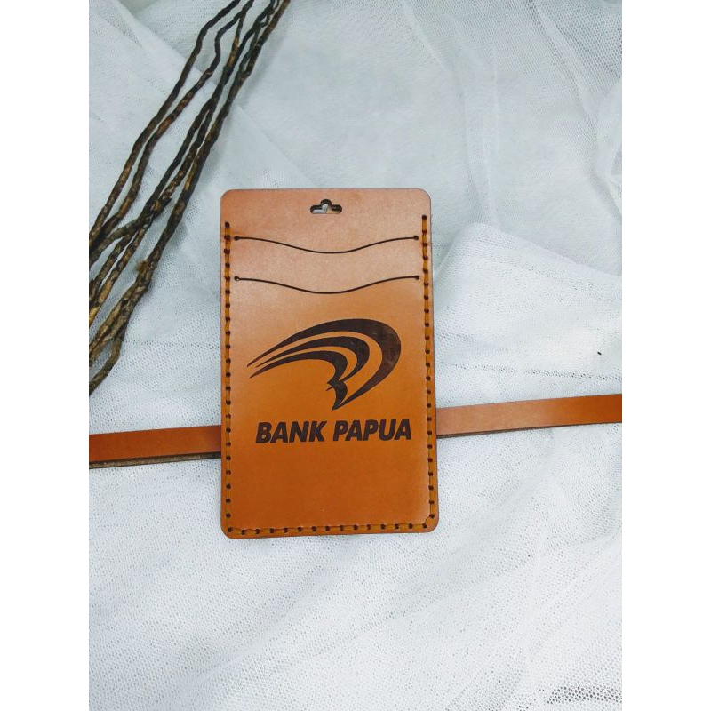 

Id card kulit custom bank papua/nametag bank papua