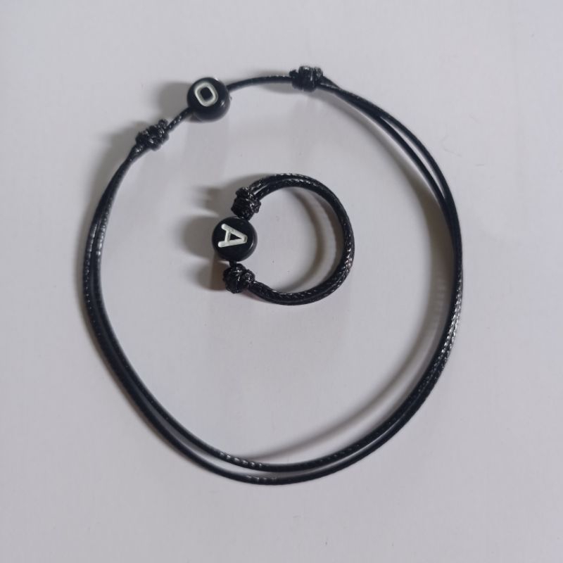 Cincin Huruf Gelang Huruf Tali Kulit