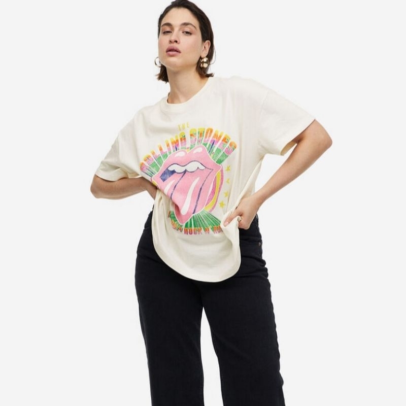 Tshirt H&M Woman Rolling Stone Jasa titip