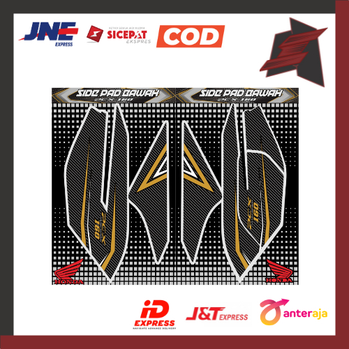 [BISA COD] SIDEPAD BAWAH PCX 160 / AKSESORIS BODY KASAR PCX 160 / DECKPAD PCX 160 / BODY PROTECTOR P