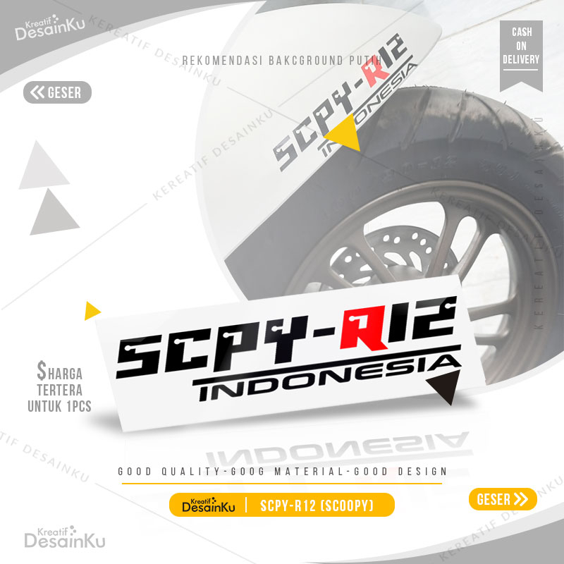 Cutting Stiker Scpy R12 Scoopy R12 Indonesia Variasi Motor Mobil Sticker Veriasi Aksesoris Timbul Da
