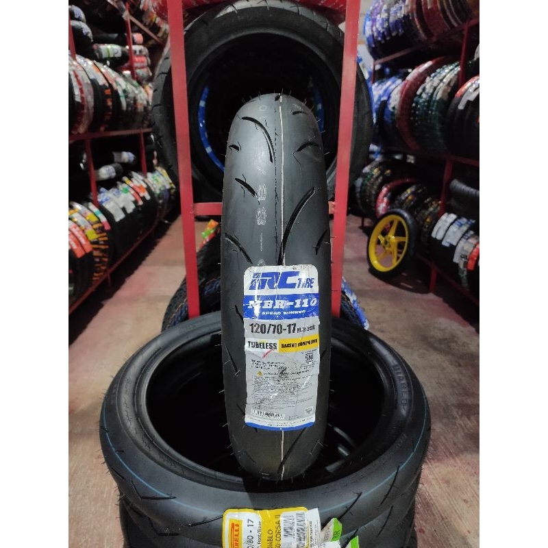 IRC MBR110 Softcompound 110/70-17 120/70-17 TUBELES ban softcompound IRC MBR IRC MBR-110 softcompoun