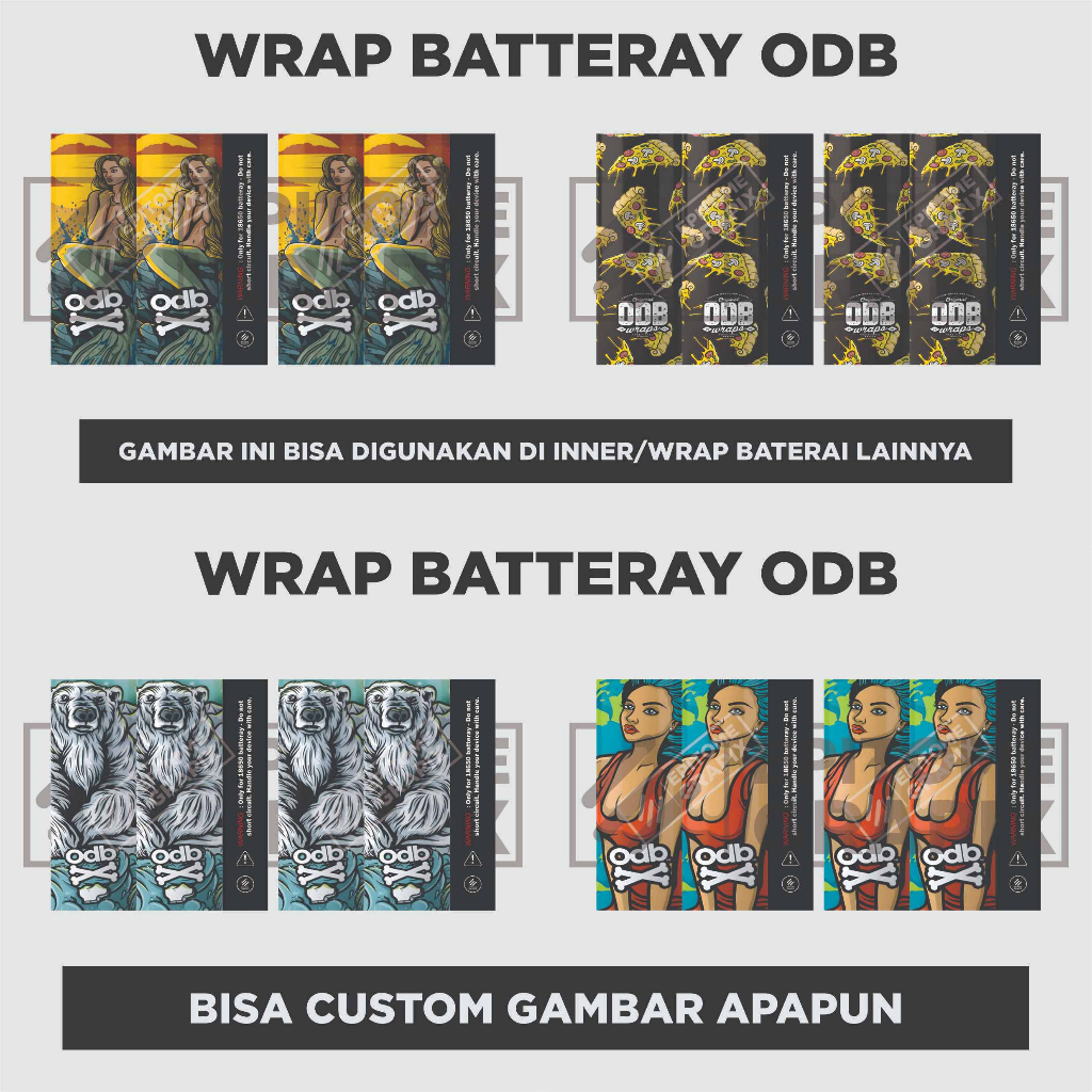Wrap Skin Baterai 18650 - Pelindung Baterai 18650 ODB Part 3