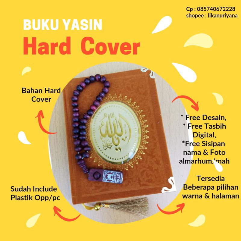 Yasin & Tahlil Hard Cover (Free Sisipan nama & Foto Almarhum/mah)