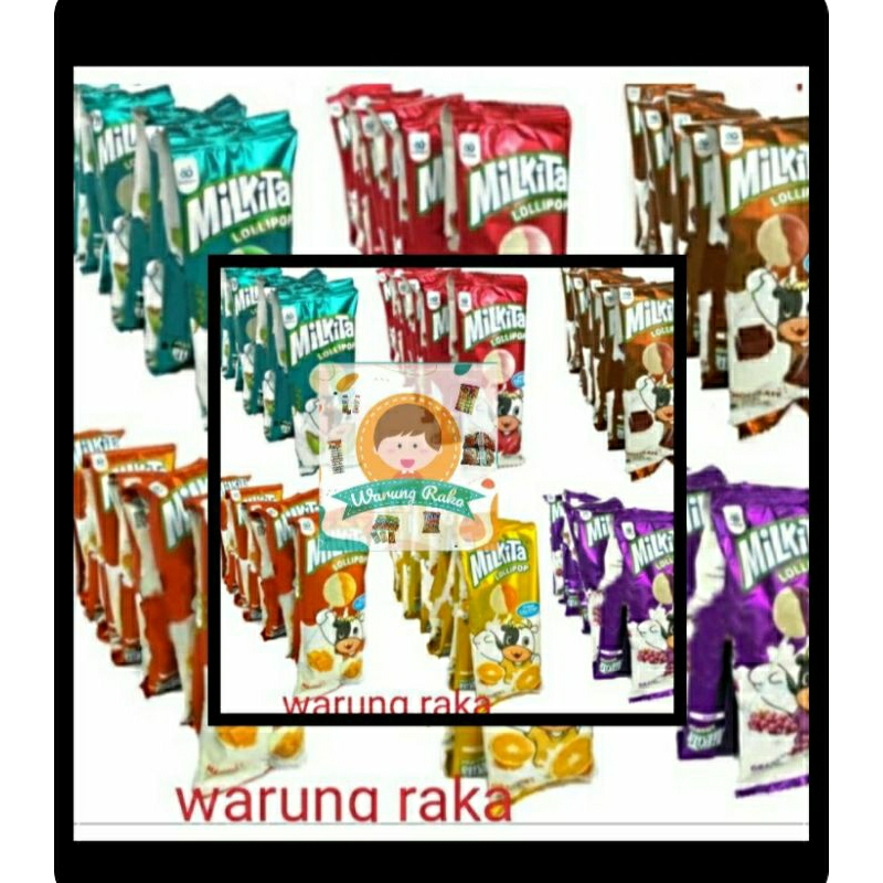 

Milkita lollipop renceng (isi 12 pcs)permen susu