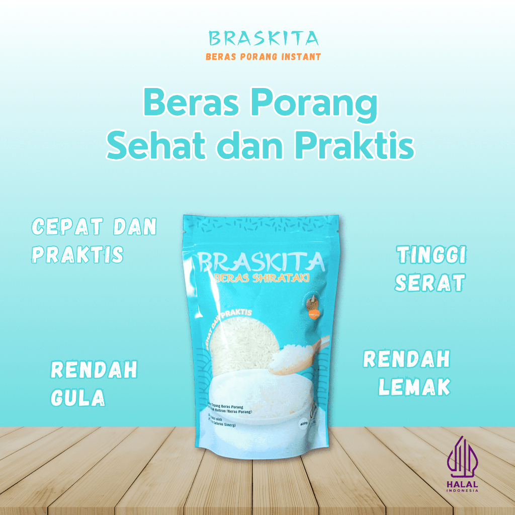 

BRASKITA | BERAS PORANG | SEHAT DAN PRAKTIS