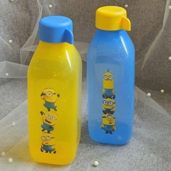 DISKON SALE !!! TUPPERWARE ECO MINION SQUARE 500ML 1PCS ECER TUPPERWARE BOTOL AIR MINUM BOTOL MINUM 