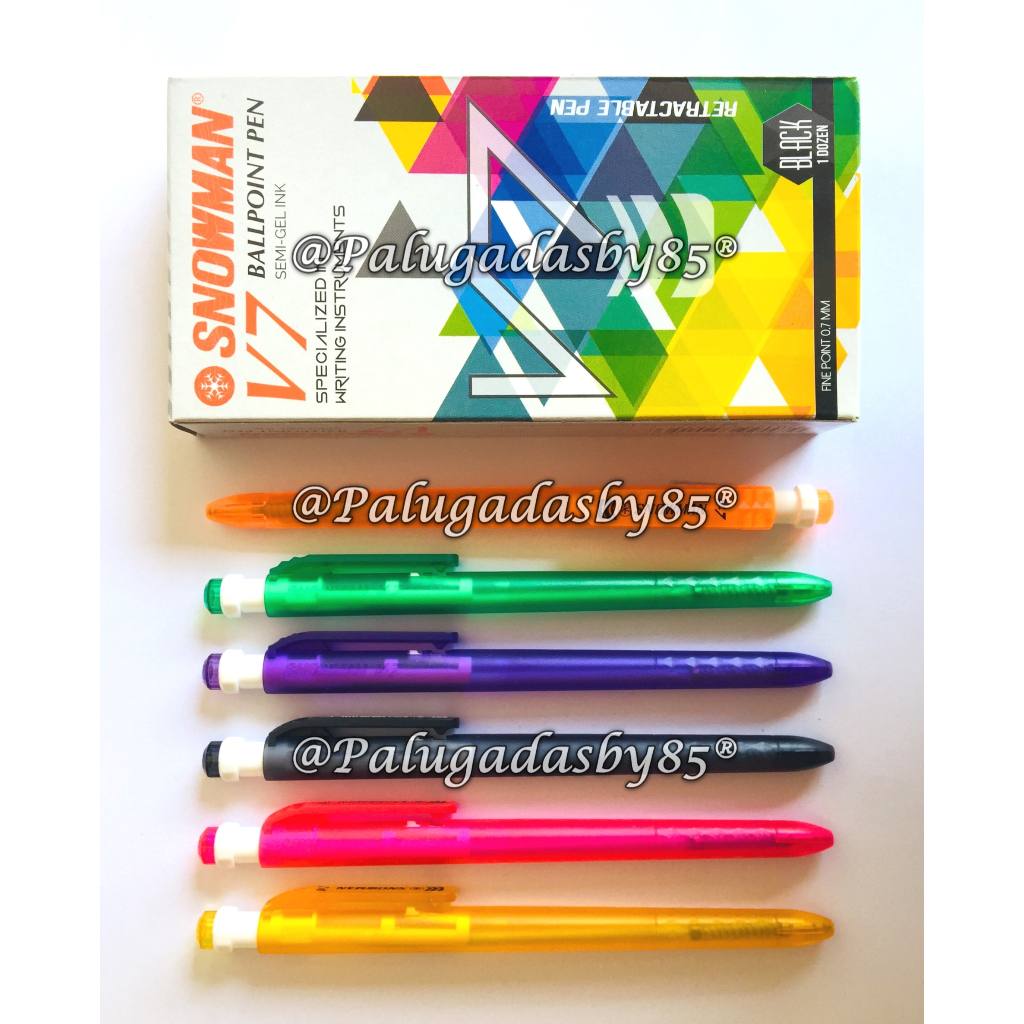 

(1 Biji) Bolpen SNOWMAN V-7 0.7mm Ballpoint Hitam / Bolpen SNOWMAN V7 0.7mm Ballpoint / Pulpen Snowman V7 / Bolpoin Snowman V7 / Snowman V 7