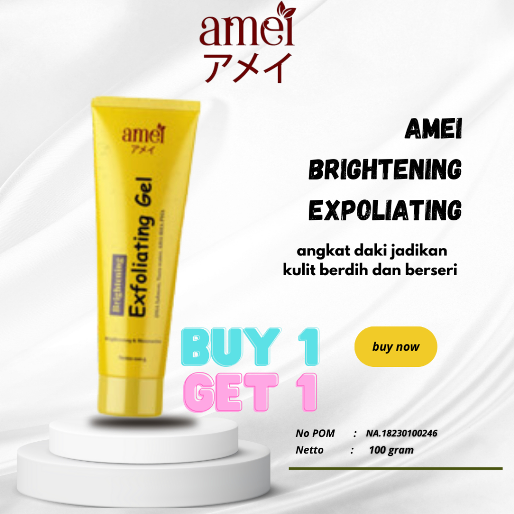 Amei Exfoliating Gel Dna Salmon | Brightening Amei | Mengangkat Sel
Kulit Mati Penghilang Daki BPOM | Amei Exfoliating Gel BPOM |
Eksfoliasi wajah | Scrub wajah Penghilang Daki