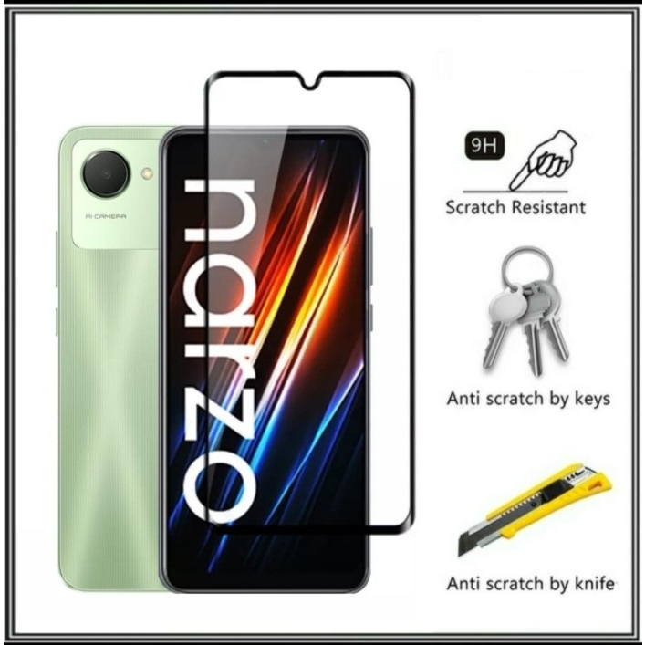 FULL TEMPERED GLASS REALME NARZO 50i PRIME / NARZO 50A PRIME / NARZO 50i / NARZO 50A / NARZO 30A / N
