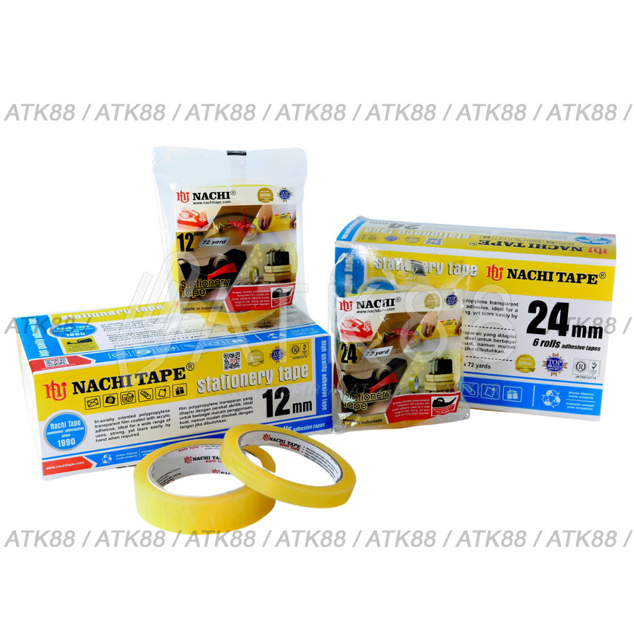 

1 BOX Selotip Nachi Bening 12 mm 12pcs / Isolasi 1/2" inch