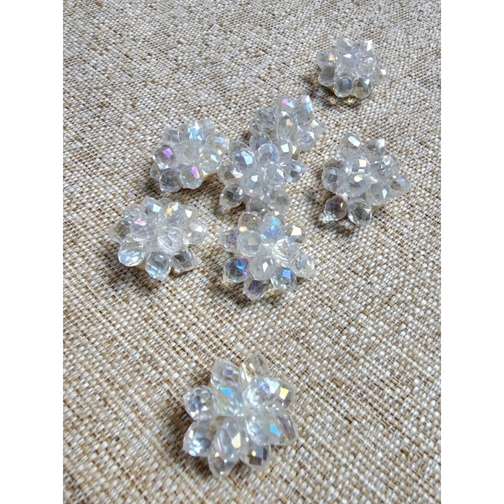 BUNGA KRISTAL HARGA 2000 / bunga payet 3d / bunga payet tempel / bunga payet organza / bunga payet r