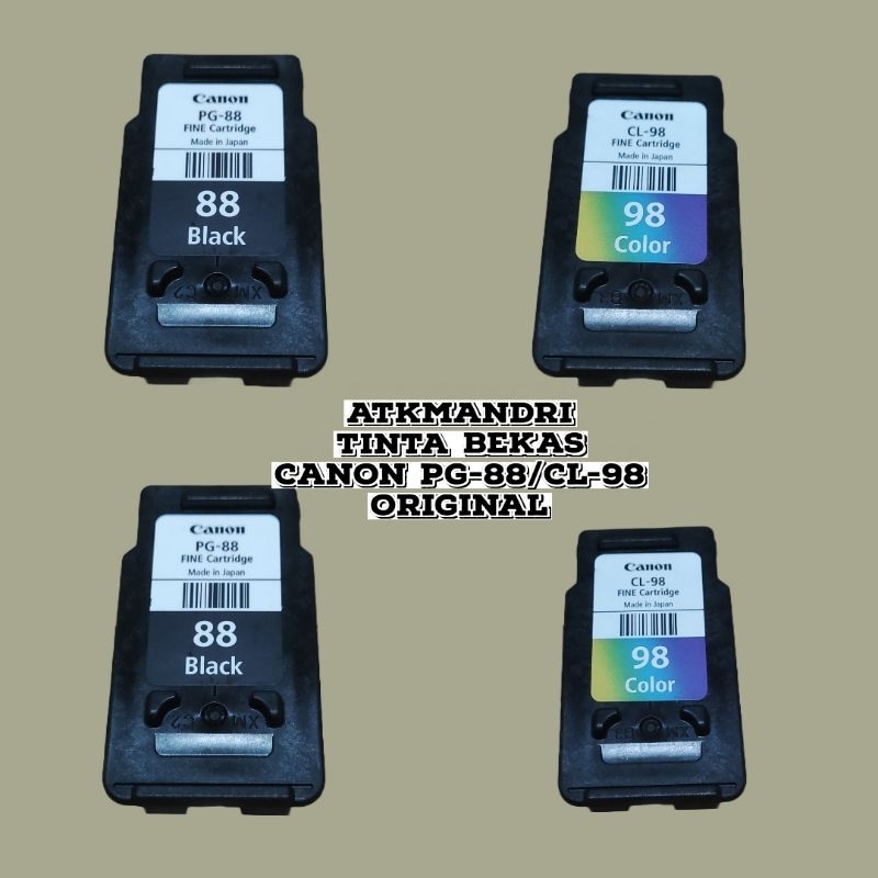 TINTA CANON BEKAS PG-88/CL-98 COLOUR ORIGINAL
