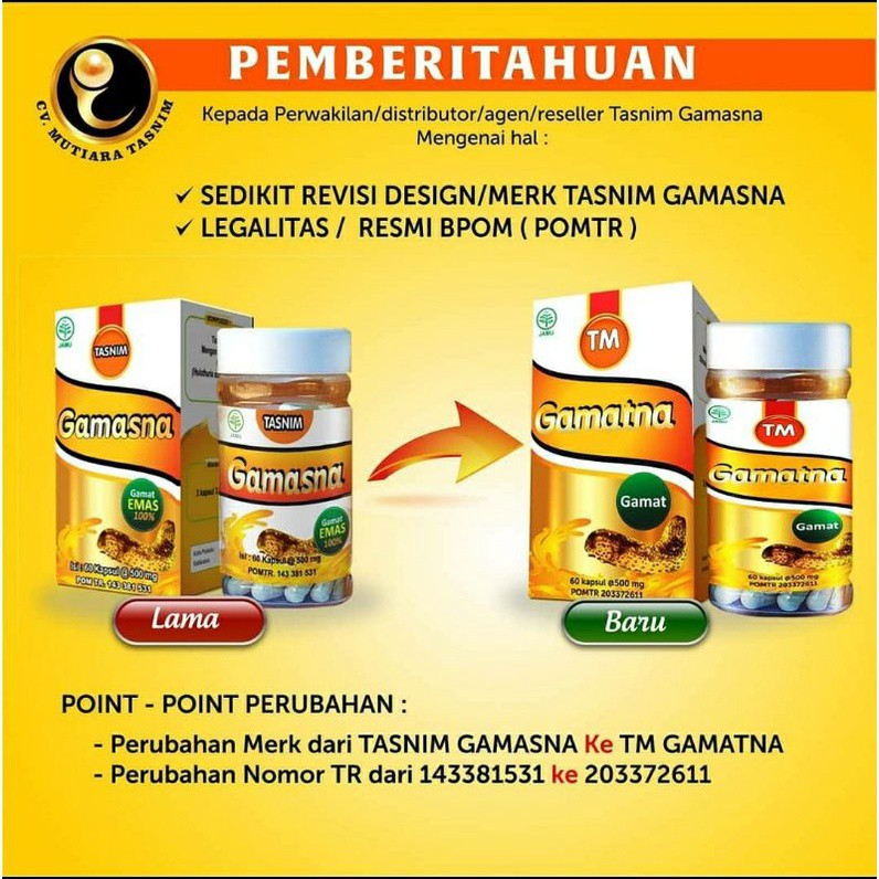 Tasnim Gamasna-Kapsul Gamat Emas-Obat Herbal Diabetes-Obat Herbal Kelenjer-Obat Herbal Penyebuh sete