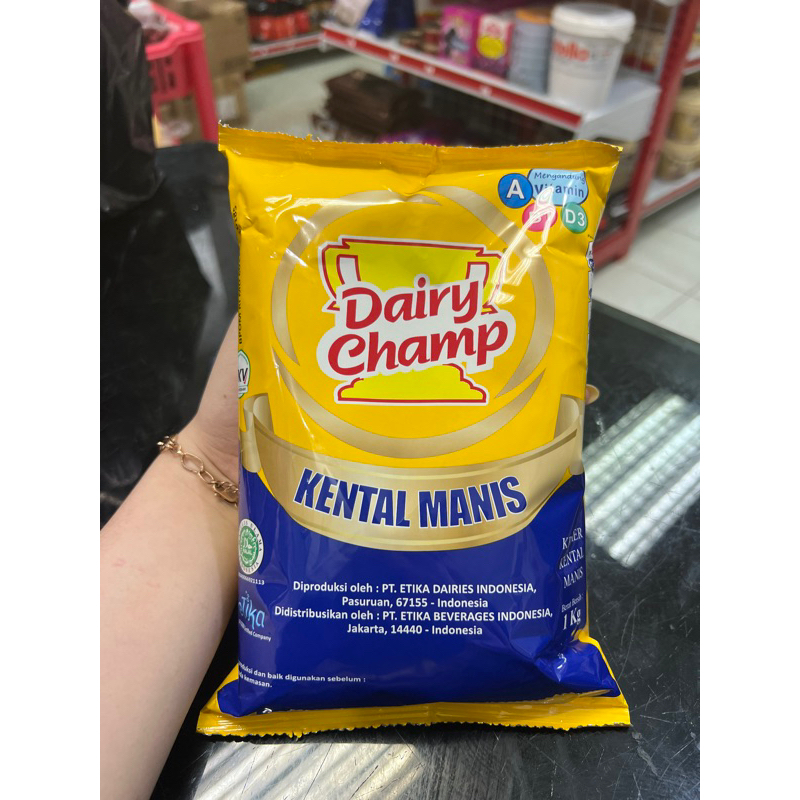 

Dairy Champ 1kg / Susu Kental Manis Dairy Cham Pouch 1kg