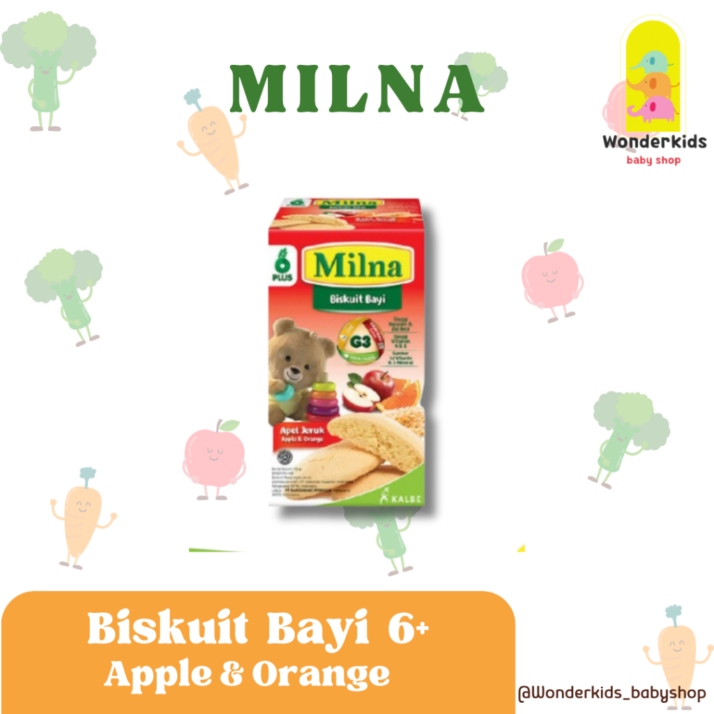 Milna Biskuit Bayi Apel Jeruk 65gr