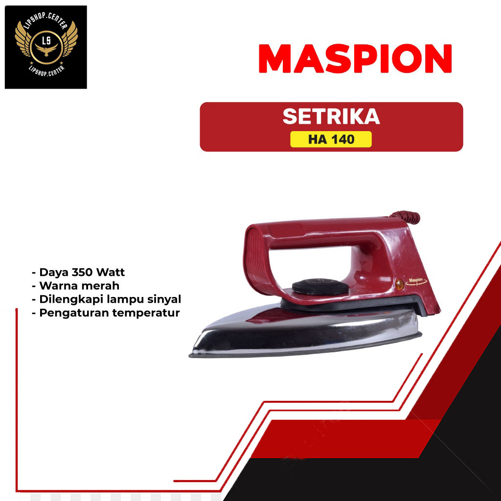 SETRIKA LISTRIK MASPION HA-140 / MASPION HA-140