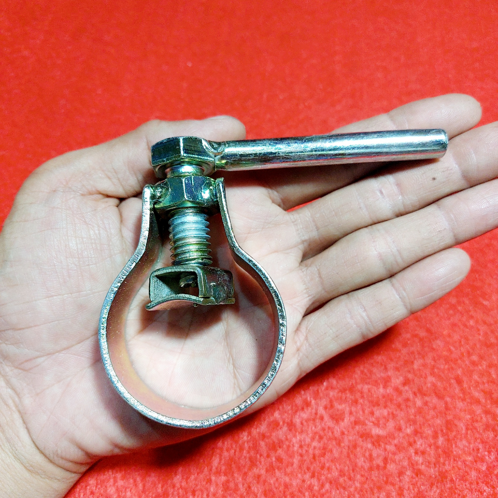 Klem Pipa Egrek Sawit ukuran 4,6 cm - Kleman Fiber Sawit