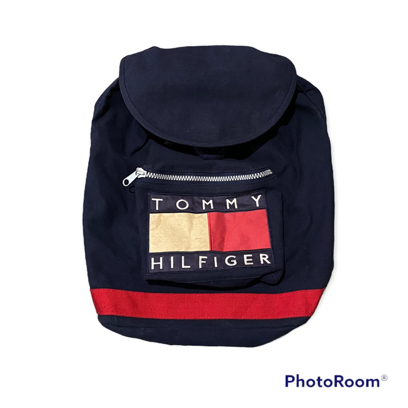 tas ransel tommy hilfiger big logo vintage second original limited edition