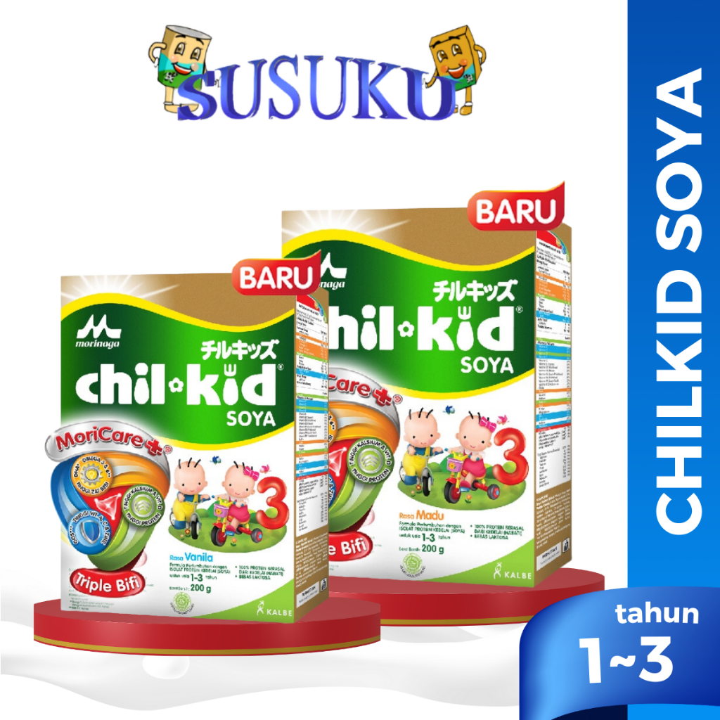 

Morinaga Chil Kid Soya Susu Pertumbuhan Anak 1-3 tahun 600gr