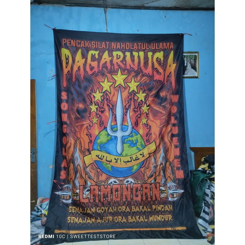 termurah BENDERA PAGAR NUSA FULL PRINTING, BENDERA PAGAR NUSA, , GIANTFLAG PAGAR NUSA ,FREE STICKER