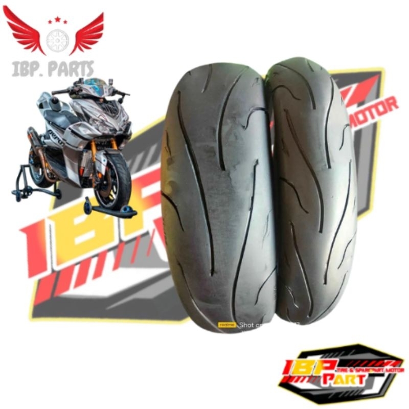 BAN MOTOR AEROK SEPASANG ZENEOS UKURAN 120/70-150/60 RING 14 TUBELES