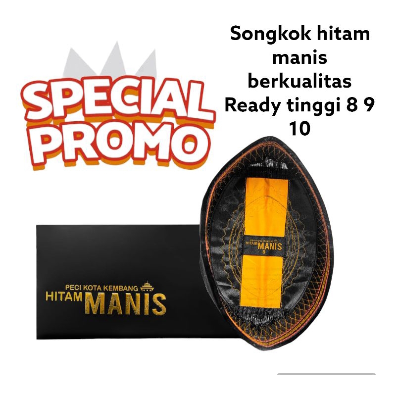 Peci Songkok Hitam Manis  Bludru Spesial 100% original