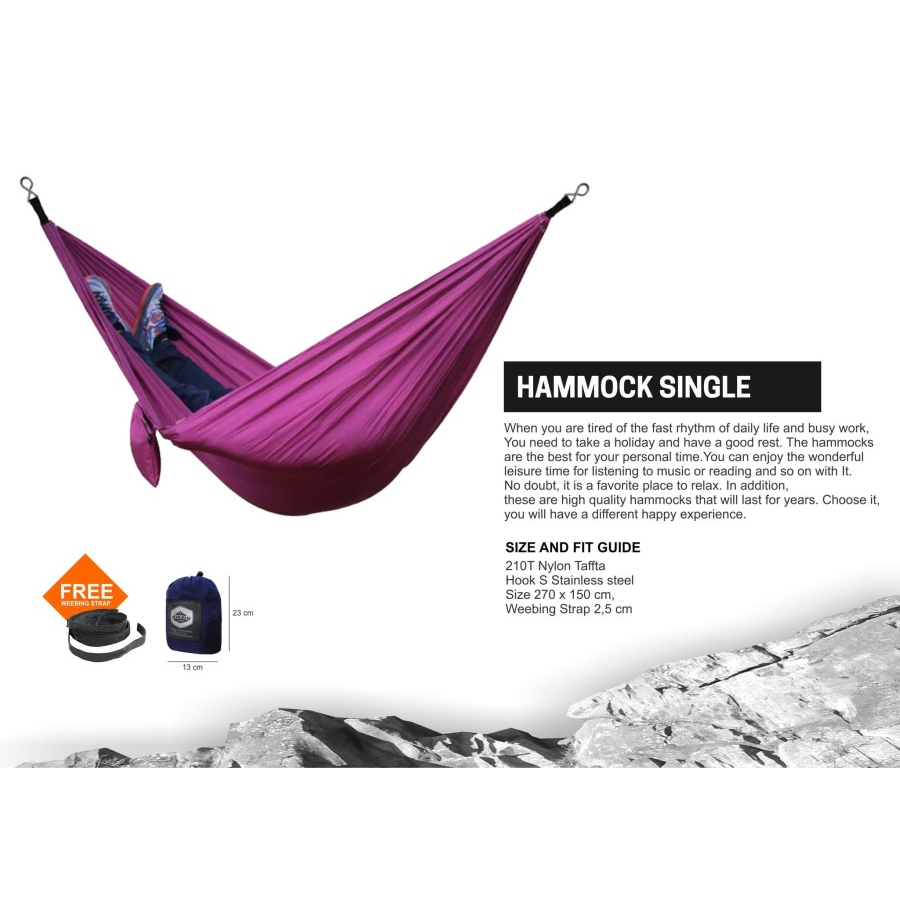 HAMMOCK SINGLE MAKALU OUTDOOR