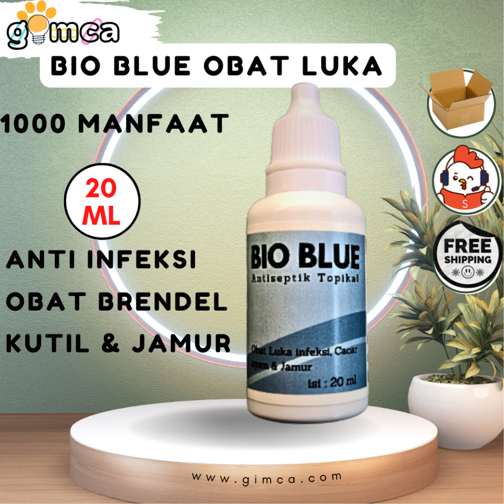 bio blue obat luka ayam hewan anti bakteri cacar brendel dan jamur gimca