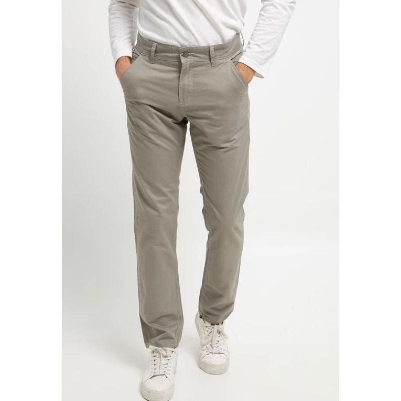 Celana Chino Pria Original Lois CSL6010G Slim Fit Abu-abu