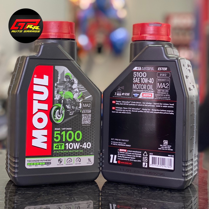 Oli Motul 5100 4T 10W40 1L CB CBR 250RR GSX 150 ZX25R New Ninja 250 250fi Z250 R25 MT25 R15 MT15 XSR