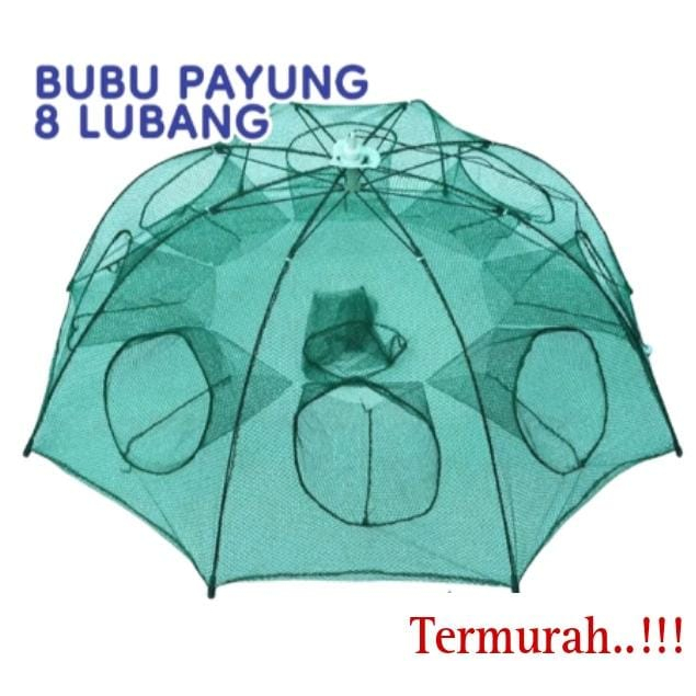 Perangkap-Bubu-Payung-8-Lubang-Alat-Jaring-Pancing-Jala-Ikan-Udang-Kepiting-Lele-Lobster-Sungai-Laut-Danau-Fish-Trap-Net-Multifungsi-Murah-Bagus