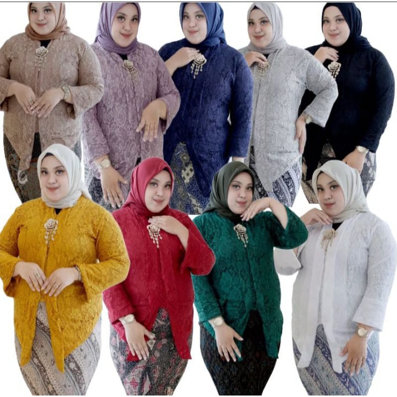 SETELAN BAJU KEBAYA BUSUI JUMBO / KEBAYA SERAGAMAN BIG SIZE UNTUK ORANG GEMUK UKURAN BESAR 3L DAN 4L