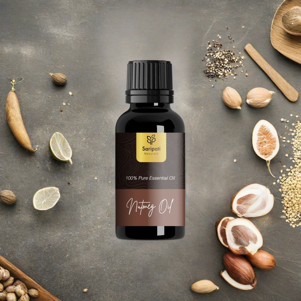 Nutmeg essential oil 10ml / Minyak Atsiri Biji Pala 100% Murni & Alami Therapeutic Grade