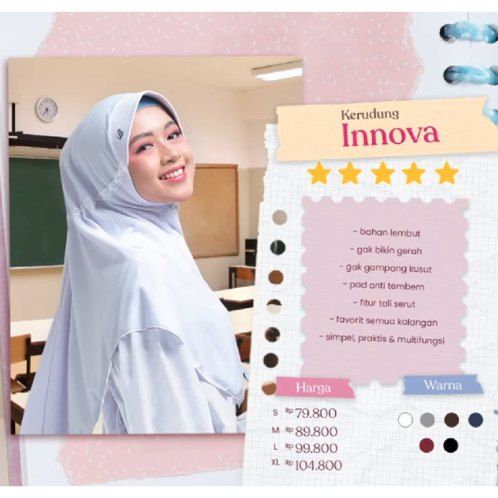 innova size M kerudung rabbani ori jilbab rabbani jilbab sekolah rabbani pita luar ASLI termurah