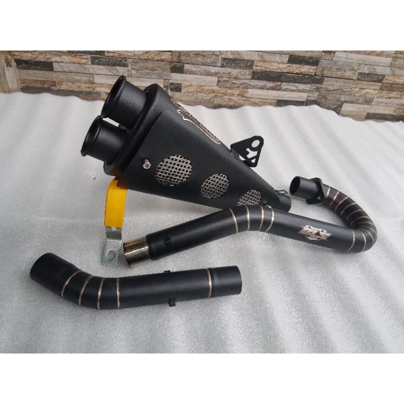 KNALPOT SCRAMBLER VERZA BYSON TIGER SCORPIO W175/TR XSR DLL