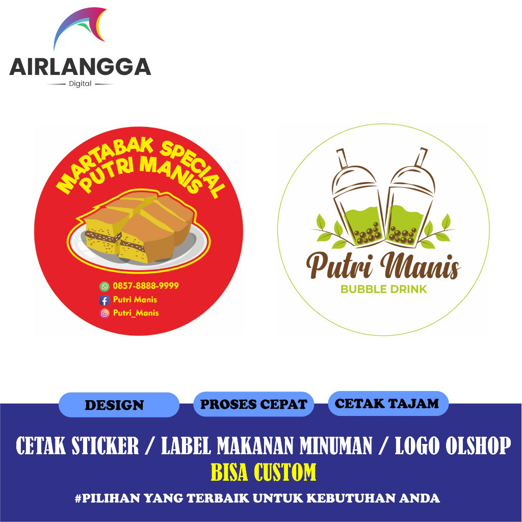 

Cetak Sticker Label Makanan / Minuman Bulat Nama Produk Toples Part 4
