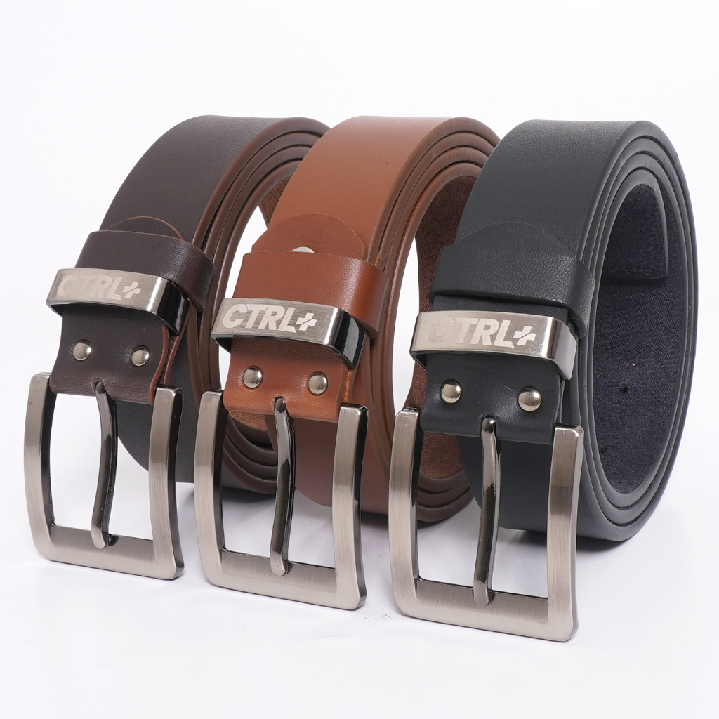 Ikat Pinggang Gesper Pria Kulit PU Fashion Men Belt Panjang 2 Meter CTRL+