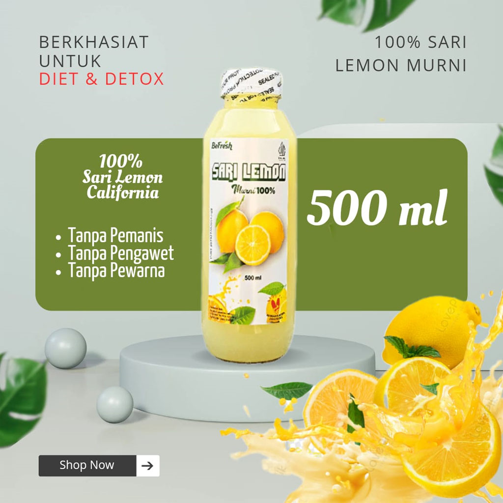 

Sari Lemon Murni 100% Asli Untuk Diet 500ml