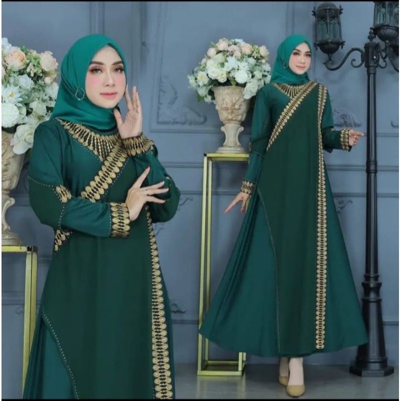 GAMIS ABAYA TURKI MEDINA SERIES JERSEY PREMIUM
