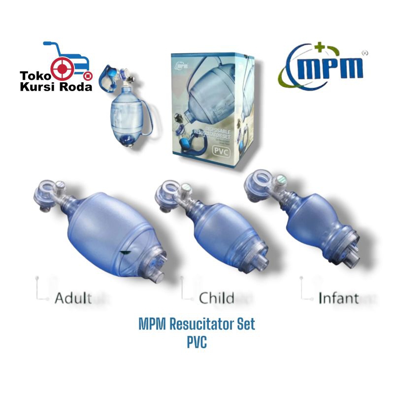 MPM Resucitator Set PVC / Ambubag Dewasa / Anak / Bayi