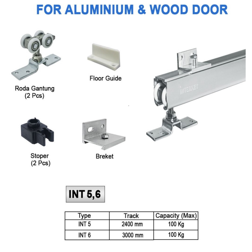 Rel Sliding Pintu Geser 300 Cm Rail Pintu Geser Sliding 3 Meter 300Cm