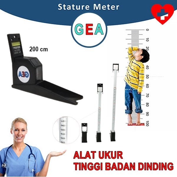 BARU alat ukur tinggi badan anak dinding Stature meter GEA 2m Terlaris Kwalitas Premium