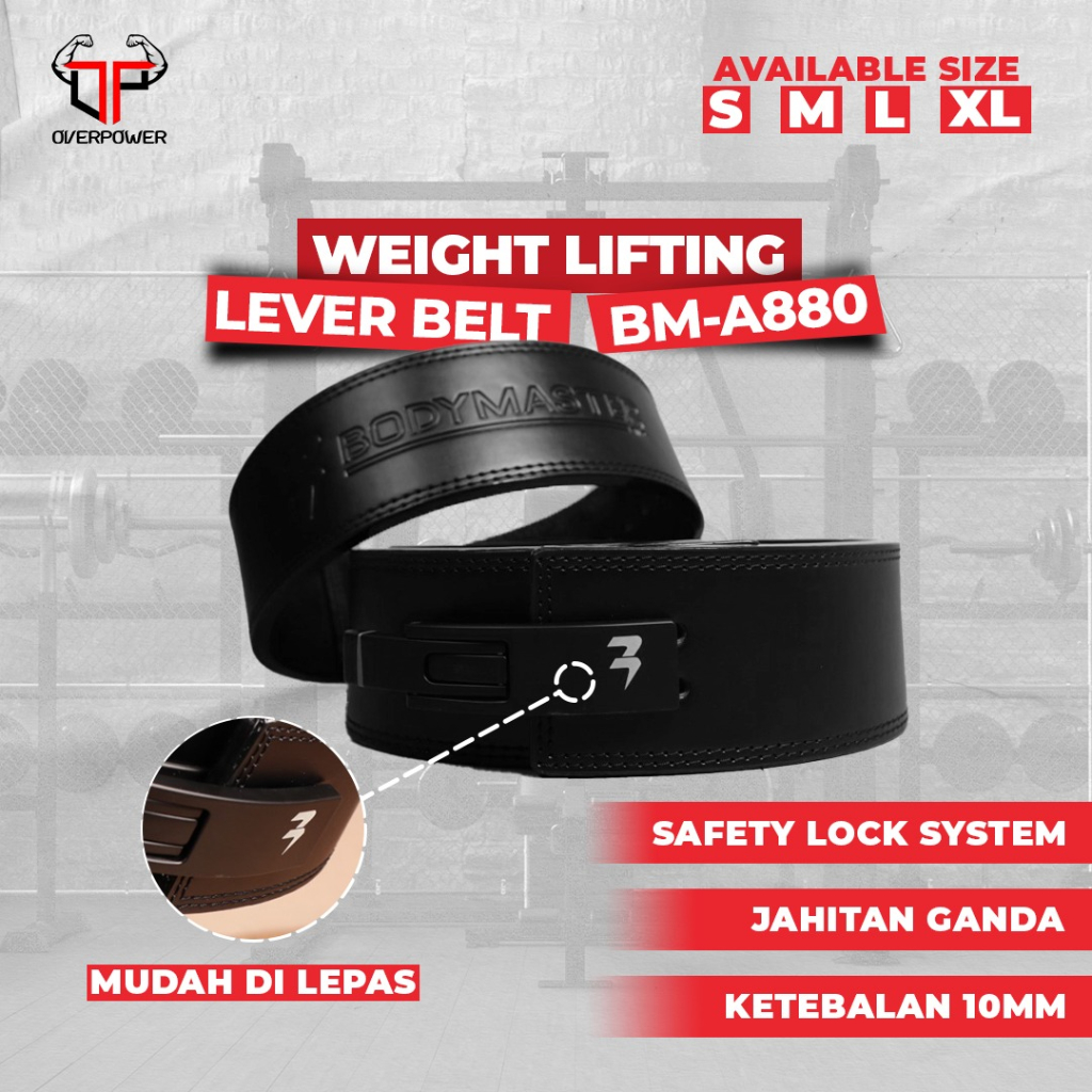 Lever Belt Bodymaster BM-A880 |Weight Lifting |Sabuk Powerlifting |Gym