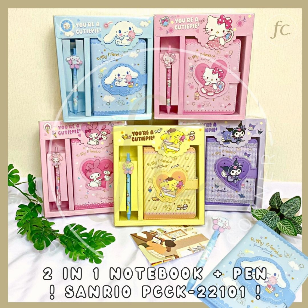 

Paket 2 in 1 Box Buku Tulis Motif Note Book Karakter Kartun Sanrio Cinnamoroll Kuromi My Melody Pompompurin Hello Kitty + Pen Cetek Mekanik Pastel PCCK-22101 Weekly Planner Jurnal Scrapbook Diary Estetik Decoration Accessories Hampers Bingkisan Anak