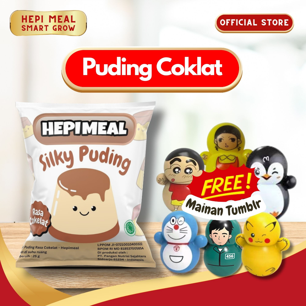 10 PCS Puding Coklat Hepi Meal Makanan Untuk Bayi Hingga Dewasa Baik untuk IBU MPASI
