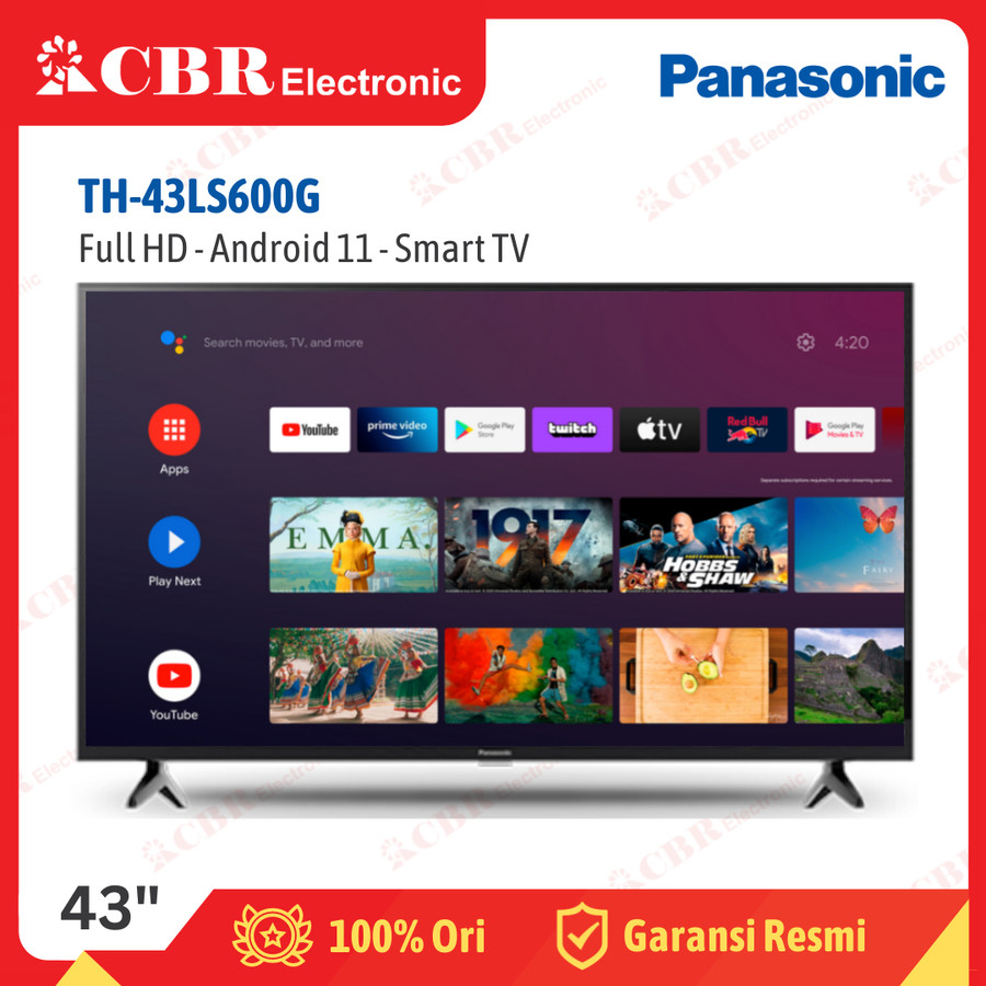 TV Panasonic 43 Inch LED 43LS600G (FHD - Android 11 - Smart TV)